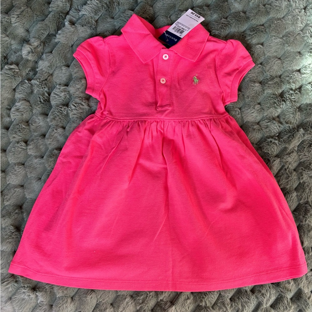 Ralph Lauren Pink Polo Dress size 2T NWT